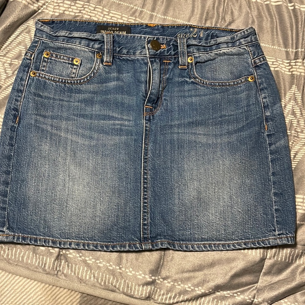 J Crew Indigo Denim Skirt